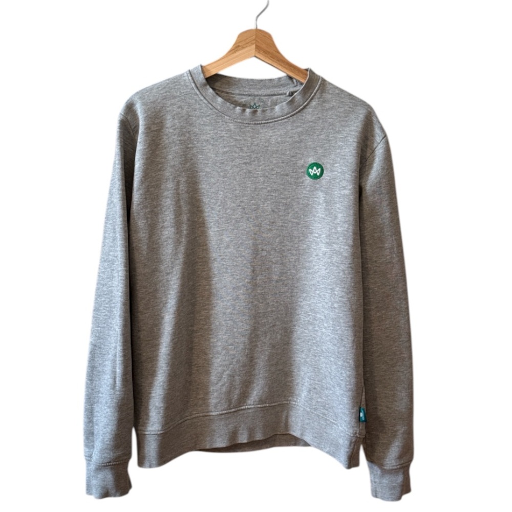 Kronstadt Mottled Grey Recycled Crewneck Sweatshirt Size Small